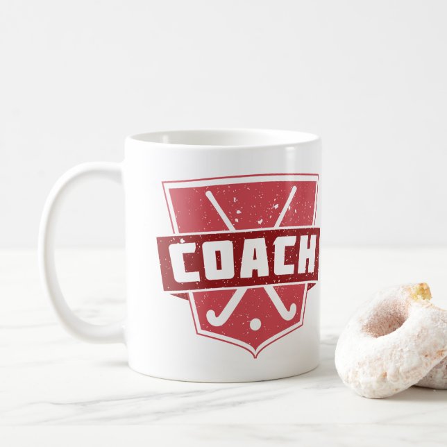 Field Hockey Cover Shield Kaffeetasse (Mit Donut)