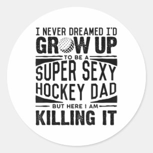 Field Hockey Dad Shirt Männer Eishockey Spieler Va Runder Aufkleber