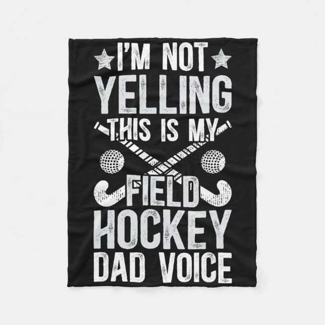 Field Hockey Dad Voice Dad Of A Field Hockey Playe Fleecedecke (Vorderseite)