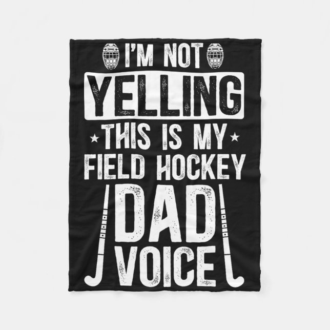 Field Hockey Dad Voice Dad Of A Field Hockey Playe Fleecedecke (Vorderseite)