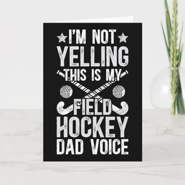 Field Hockey Dad Voice Dad Of A Field Hockey Playe Karte (Vorderseite)
