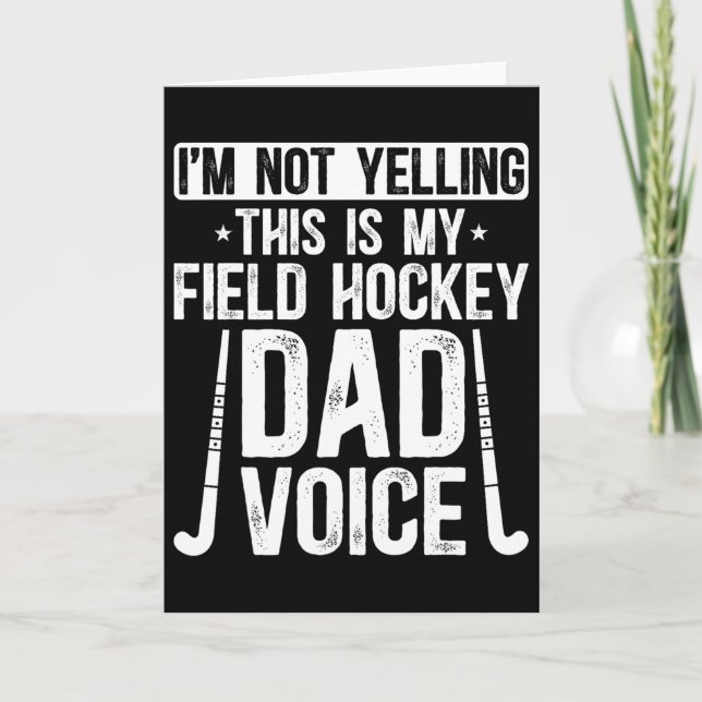 Field Hockey Dad Voice Dad Of A Field Hockey Playe Karte (Vorderseite)