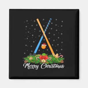 Field Hockey Fan passendes Santa Hut Field Hockey Magnet