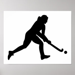 Field hockey girl poster