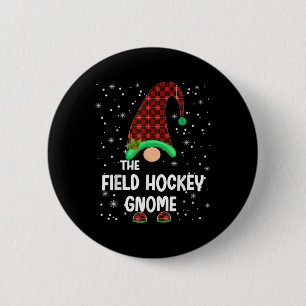 Field Hockey Gnom Buffalo Karo Gitter Passende Fam Button