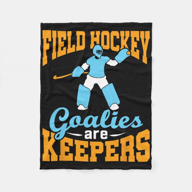 Field Hockey Goalie Goalkeeper Pun Goalies Are Kee Fleecedecke (Vorderseite)
