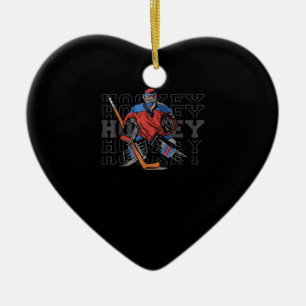 Field Hockey Goalie mit Slogan - Eishockey Keramik Ornament