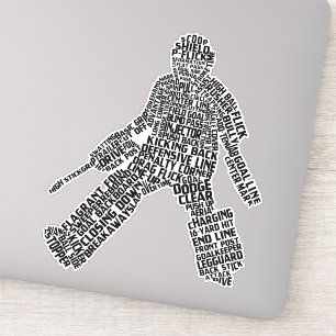Field Hockey Goalie Word Art Aufkleber