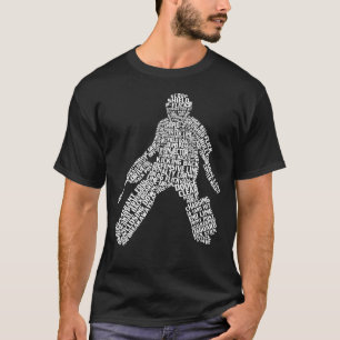 Field Hockey Goalie Word Art Shirsey Personalisier T-Shirt
