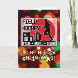 Field Hockey Holiday Card Weihnachtskarte Feiertagskarte