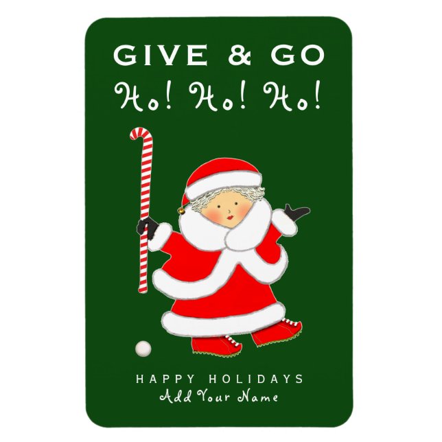 Field Hockey Holiday Weihnachtskarten Magnet (Vertikal)