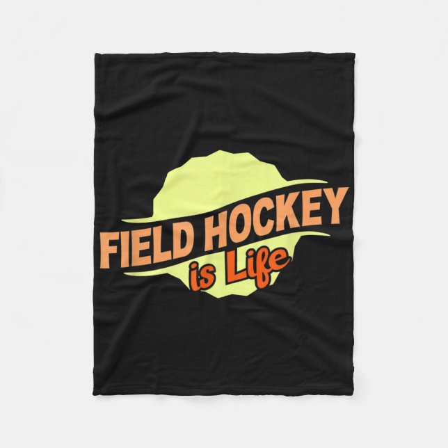 Field Hockey Is Life Cool Sports Lover Athlete Com Fleecedecke (Vorderseite)