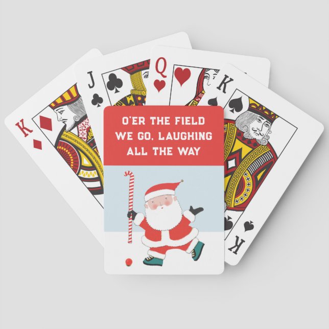Field Hockey-Kleinen Geschenke Spielkarten (Rückseite)