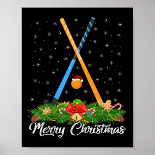 Field Hockey Liebhaber passender Santa Hut Field H Poster