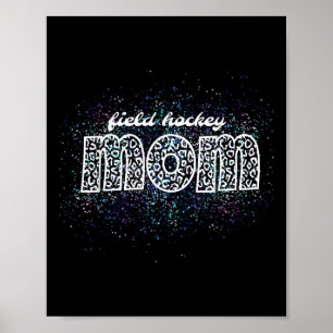 Field-Hockey-Mama Leopardendruck Stolz Field Hocke Poster