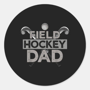 Field Hockey Papa Field Hockey Papa Runder Aufkleber