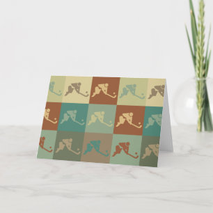 Field Hockey Pop Art Karte