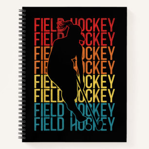 Field Hockey Retro Vintag Field Hockey Notizbuch