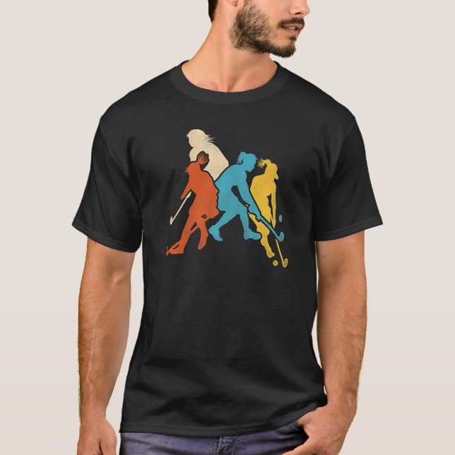 Field Hockey Retro Vintage T-Shirt (Vorderseite)