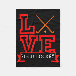 Field Hockey Saison Stock Und Puck-Spaß Field Hock Fleecedecke