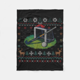 Field Hockey Ugly Christmas Sweater Ll Sports Play Fleecedecke