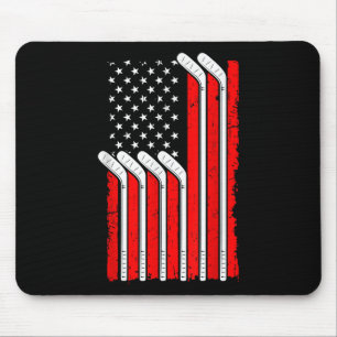 Field Hockey Usa Flag 4th Of July Sweeper Torwart Mousepad