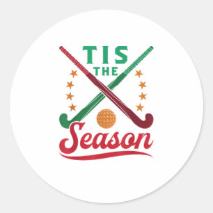 Field Hockey Weihnachten Die Zeit Ist Die Saison S Runder Aufkleber
