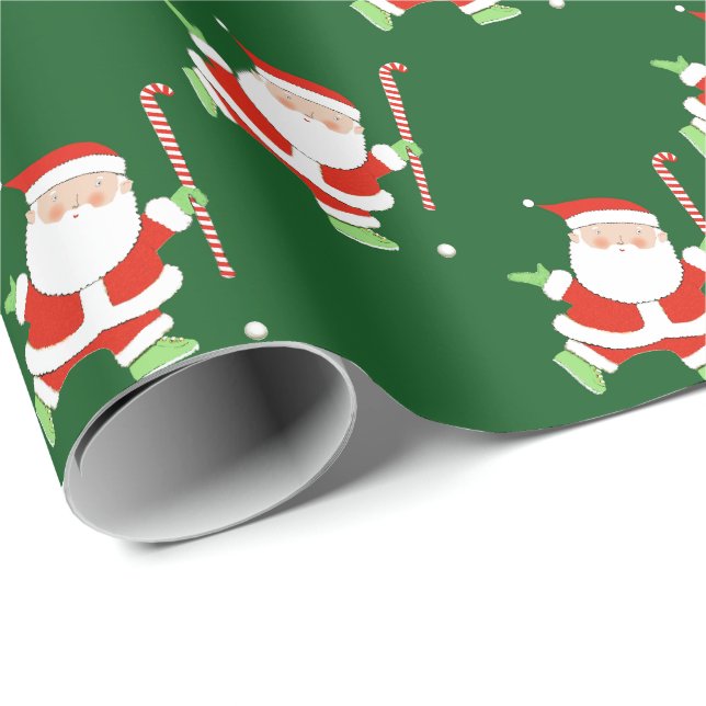 Field Hockey Weihnachtsfeiertag Geschenkpapier (Rolleneckpunkt)