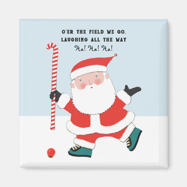 Field Hockey Weihnachtsfest-Kleine Geschenk Magnet (Vorne)