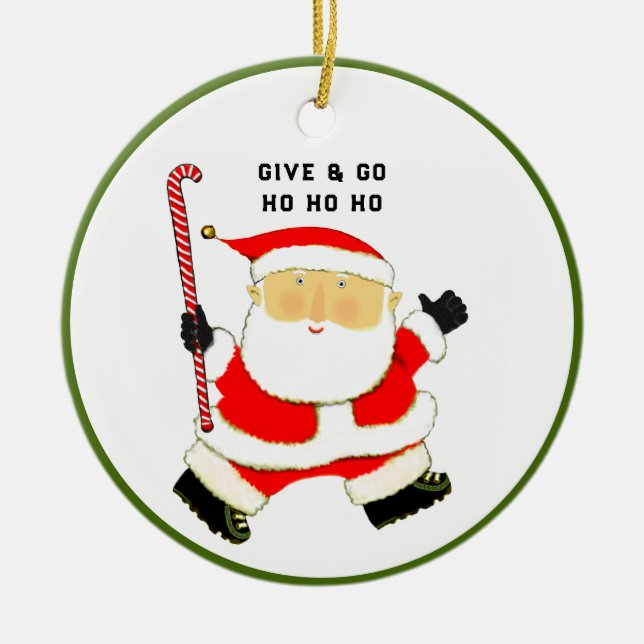 Field Hockey Weihnachtskollektiv Keramikornament (Vorne)