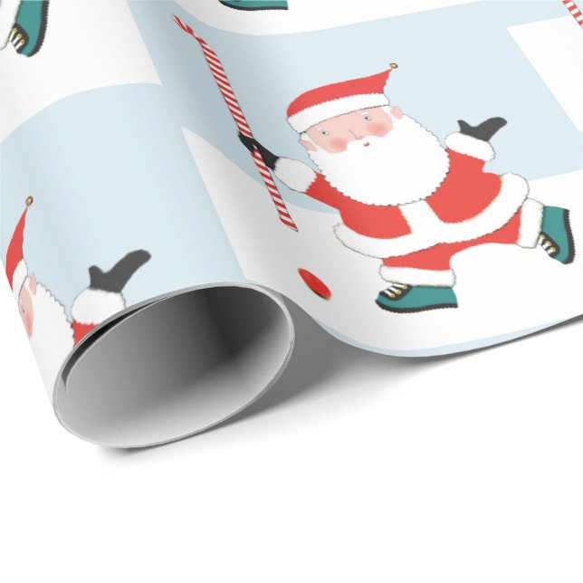 Field Hockey Weihnachtspapier Geschenkpapier (Rolleneckpunkt)