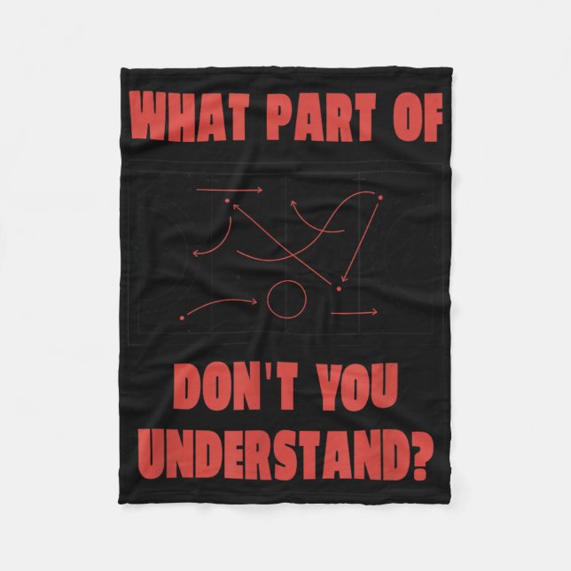 Field Hockey What Part Of Game Plan Don't You Unde Fleecedecke (Vorderseite)