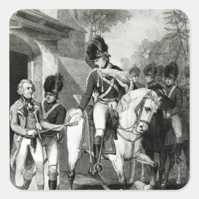 Field Marshall Earl Harcourt Quadratischer Aufkleber (Vorderseite)