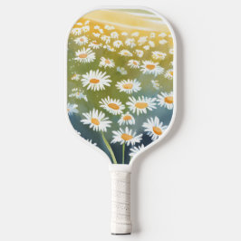 Field of Daisies | Flower Meadow Floral Painting  Pickleball Schläger