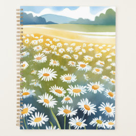 Field of Daisies | Flower Meadow Floral Painting Planer