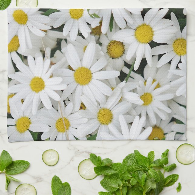Field of Daisies Geschirrtuch (Gefaltet)