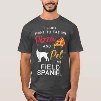 Field Spanel Dog Pizza Liebhaber Weihnachten Birt T-Shirt