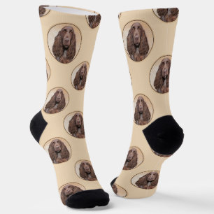 Field Spanel Malerei Roan Niedliche Original Dog A Socken