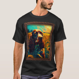 Field Spanel Malerei Sonnenblumen Blume Mama Fraue T-Shirt