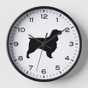 Field Spaniel Hunderasse Silhouette Uhr