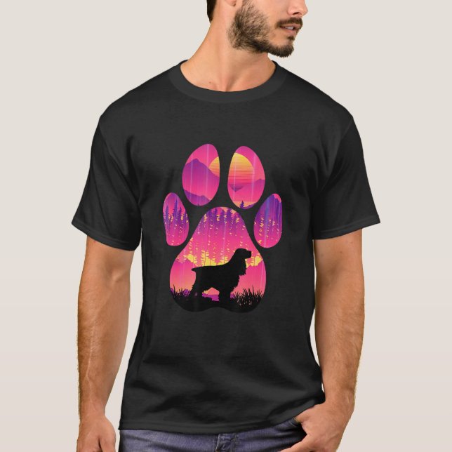 Field Spaniel Paw Mom Dad Dog  Women Men T-Shirt (Vorderseite)