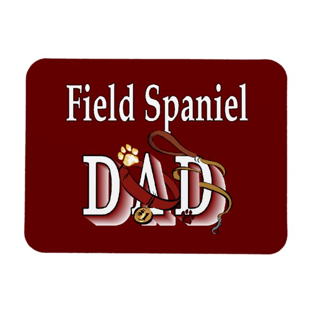 Field Spaniel Vater Magnet (Horizontal)