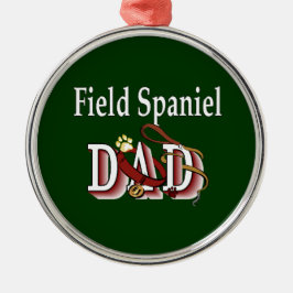 Field Spaniel Vater Silbernes Ornament