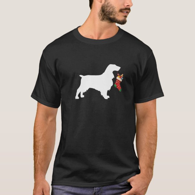 Field Spaniel Weihnachtshund Kleine Geschenk T-Shirt (Vorderseite)
