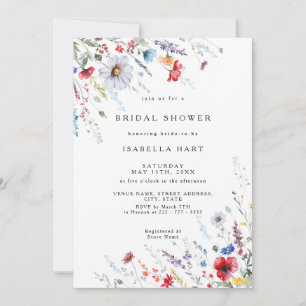 Field Wild Blume Boho Bridal Einladung