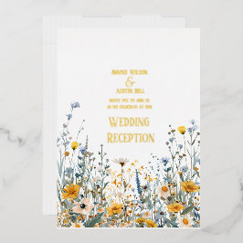 Field Wildblumen - Einladung von Gold Foil Foil