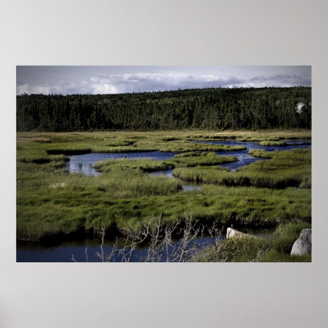Fields and Stream Fine Art Print Poster (Vorne)