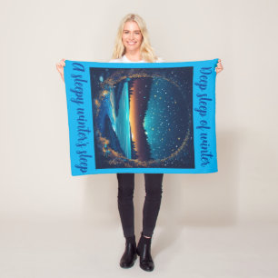 Fierce Abstrakt River mit Magic Stars Sunset - Fleecedecke