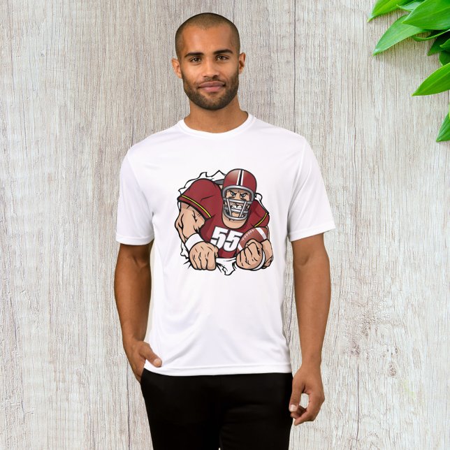 Fierce American Football Player durchbrechen T-Shirt (Von Creator hochgeladen)