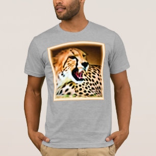 "Fierce and Fiery Cheetah Design". Buy Now T-Shirt